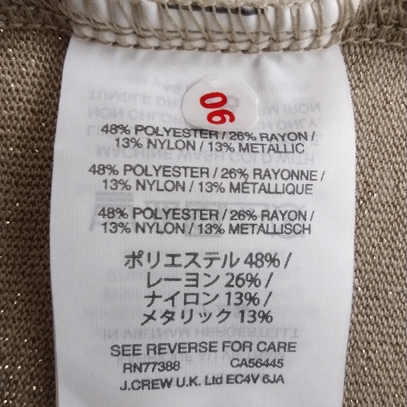 J. CREW Women's Metallic Gold Sleeveless Top. - Picture 7 of 7